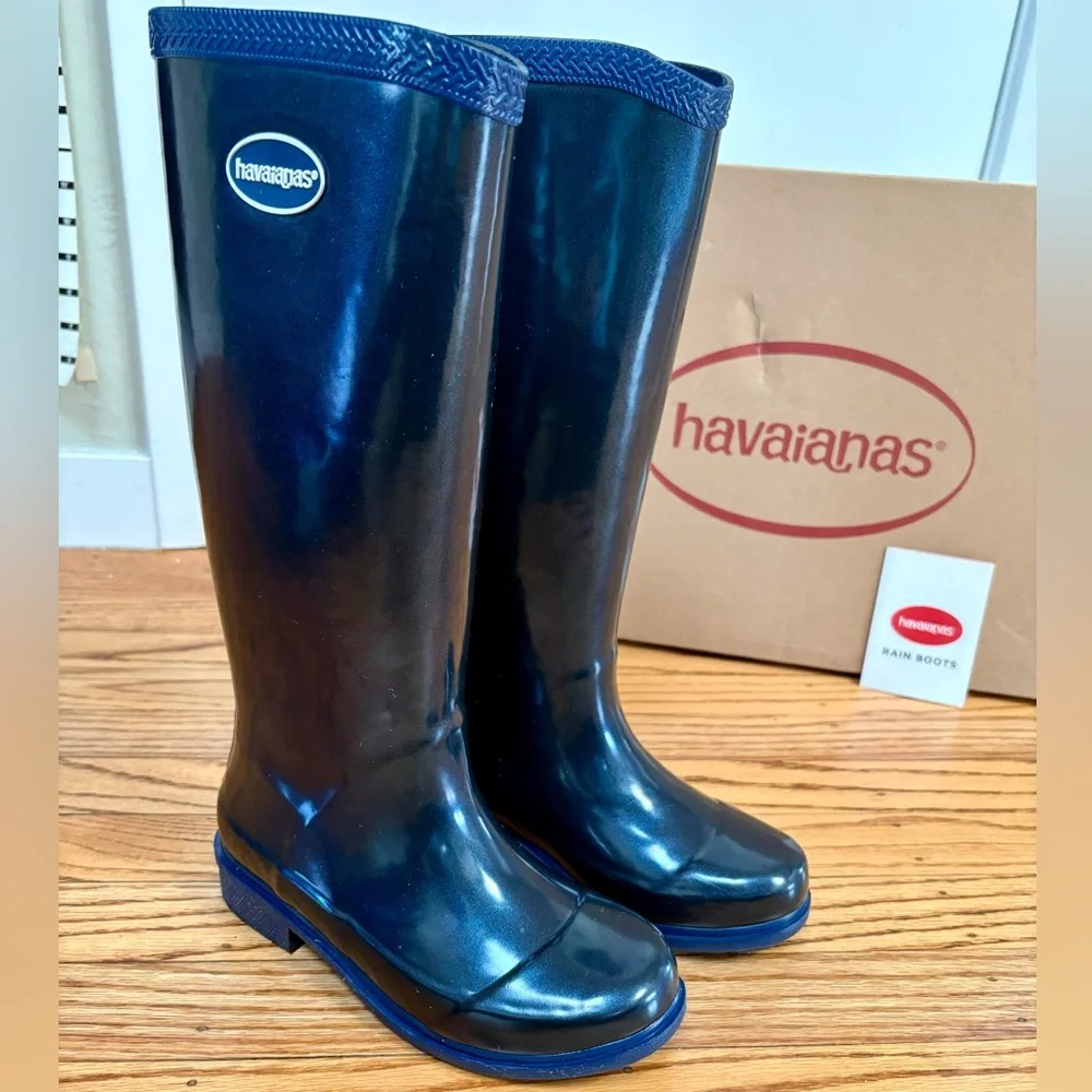 Havaianas Tall Rain Boots Galoshes Women’s Size 5 - Picture 2 of 7